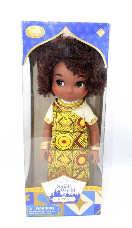 lot 1854 image: Disney Animators Collection ITS A SMALL WORLD KENYA DOLL Sings New in Box 16 Tall