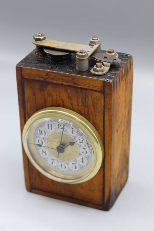 lot 1921 image: Handcrafted by John A. Deal, Telegraph Clock Craftsmanship Box