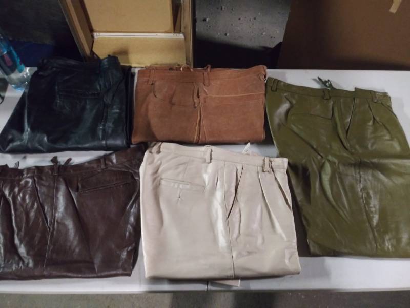 lot 1286 image: 5 Pairs of Leather Pants