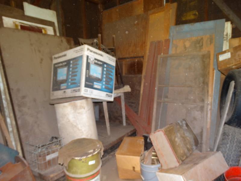 lot 2963 image: LARGE lot of various lumber doors furniture & misc.