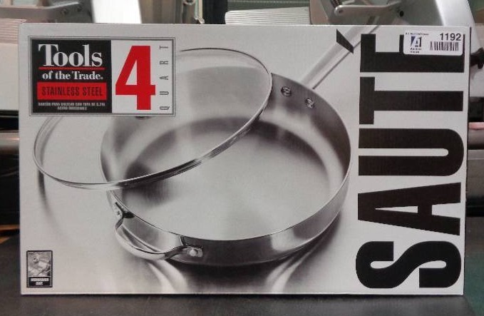 lot 1192 image: Tools of the Trade 4-Qt. Covered Saute Pan