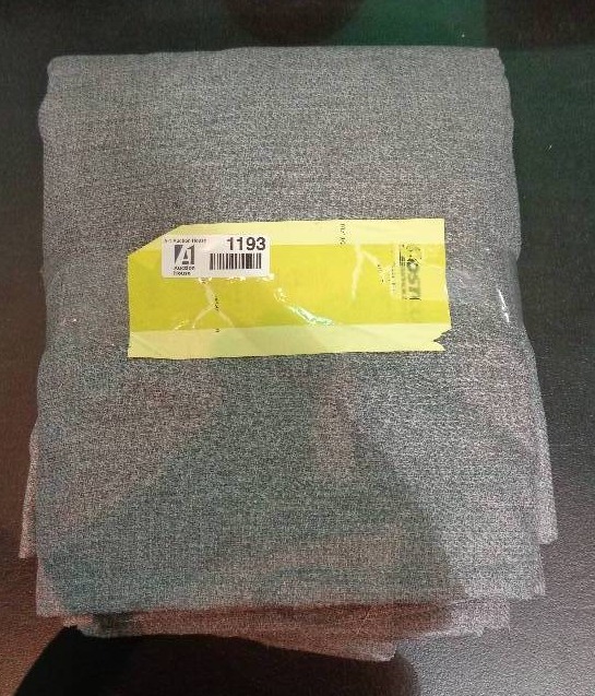lot 1193 image: Blackout Curtains with Grommets, 2-pack - Gray, 52 x 84