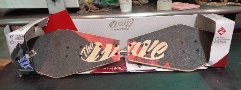 lot 1202 image: Street Surfing 2-wheeled Wave Board Rider Abstrakt with Wooden Deck