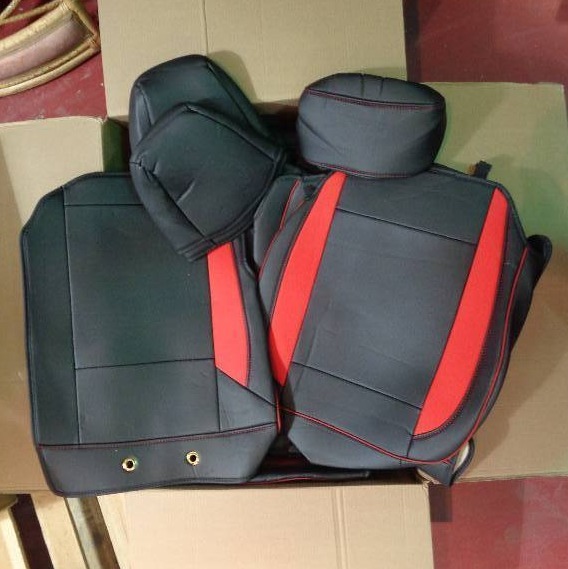 lot 1274 image: Kust Automotive Seat Covers - Black w Red Trim