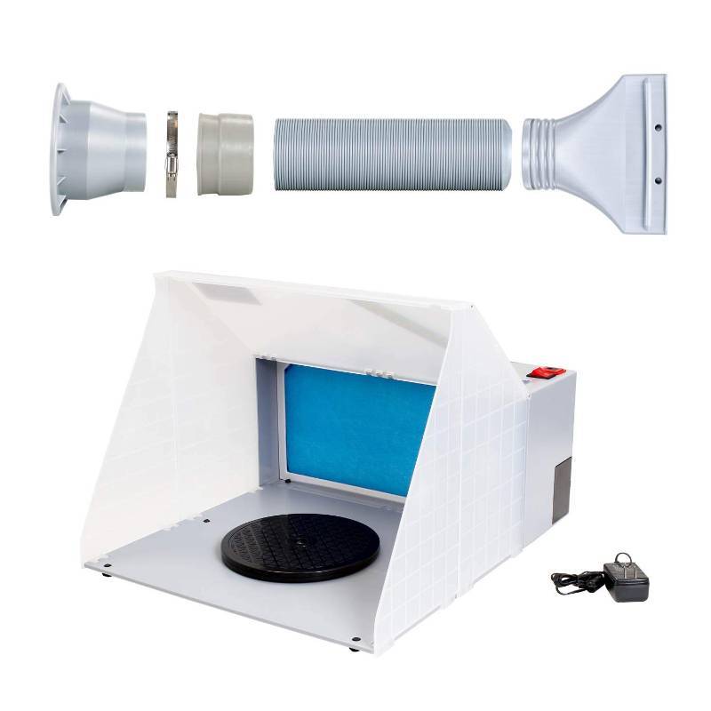 lot 1276 image: Master Airbrush Portable Hobby Airbrush Craft Spray Booth