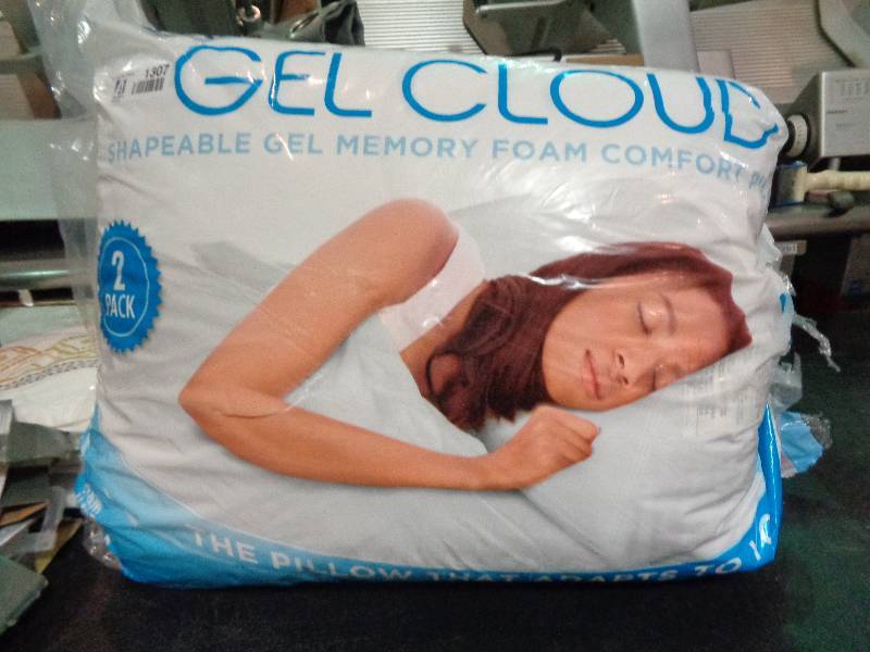 lot 1307 image: PureLux Gel Cloud Shapeable Gel-Memory Foam Pillow - 2 Pack