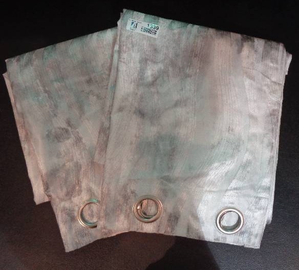 lot 1339 image: Sun Smart Grommet Top Textured Window Curtain Panels 95 - 2 Panels