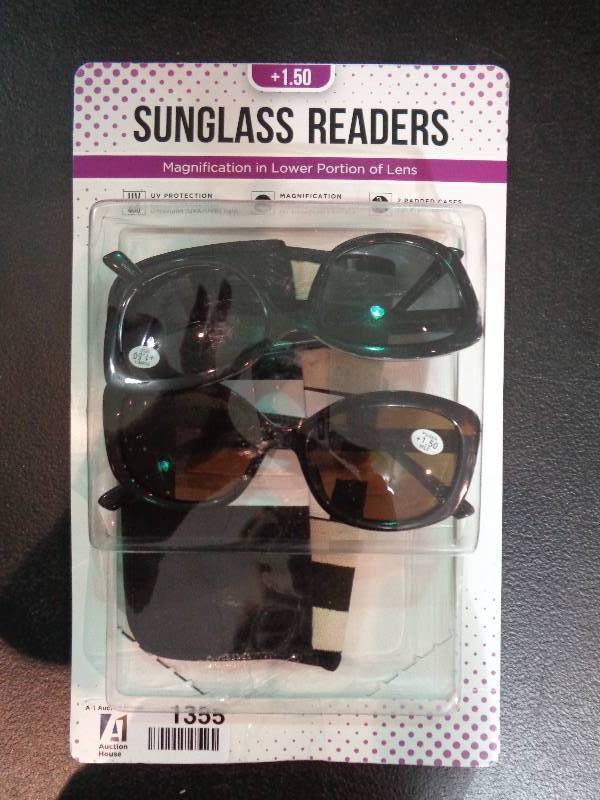 lot 1355 image: Sunglass Readers. 2 Pair