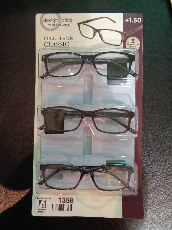 lot 1358 image: 3 Pack Of Reading Glasses