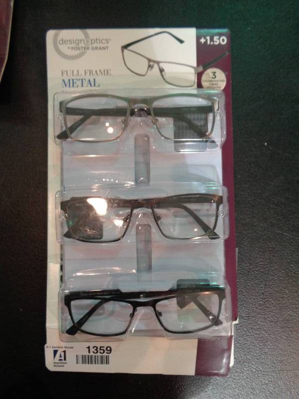 lot 1359 image: 3 Pack Of Reading Glasses