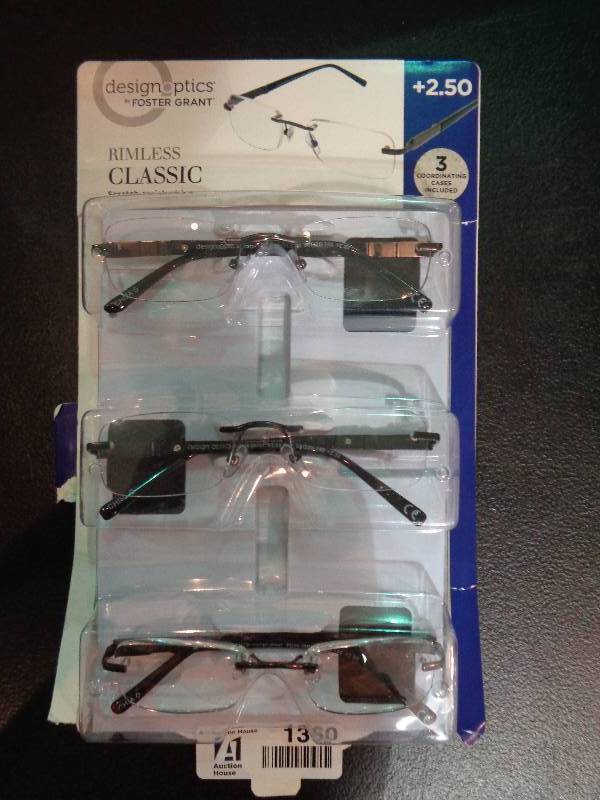 lot 1360 image: 3 Pack Of Reading Glasses