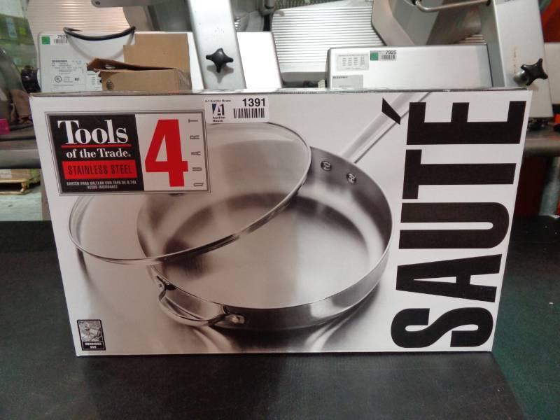 lot 1391 image: Tools Of The Trade Stainless Steel 4 QT Saute Pan