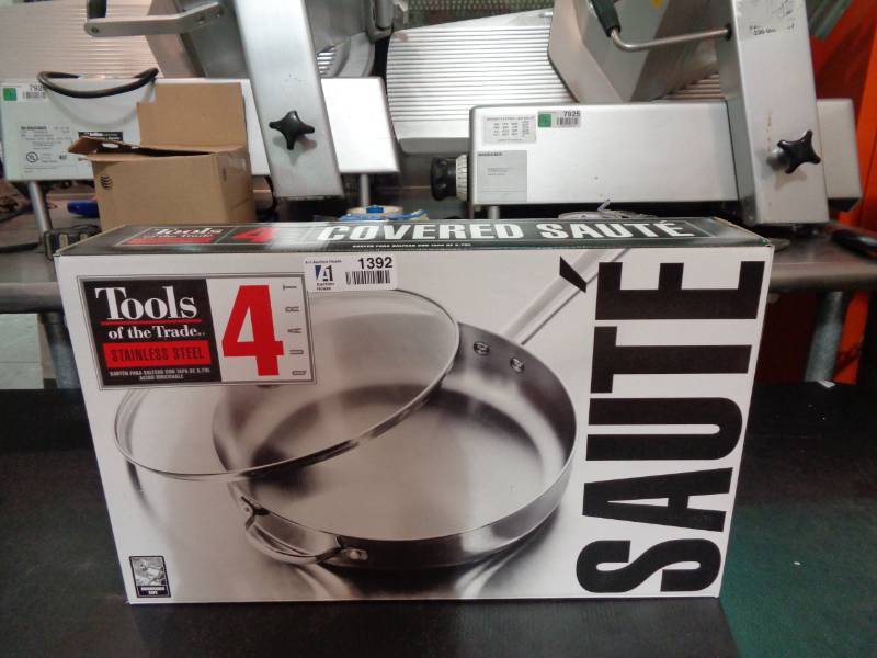lot 1392 image: Tools Of The Trade Stainless Steel 4 QT Saute Pan