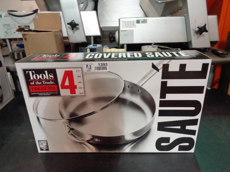 lot 1393 image: Tools Of The Trade Stainless Steel 4 QT Saute Pan