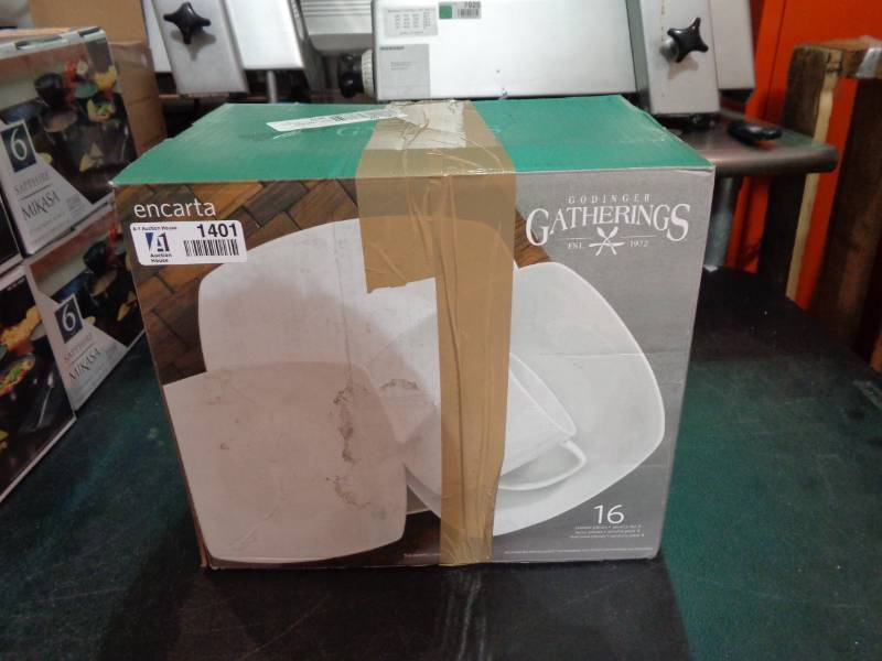 lot 1401 image: Godinger Gatherings 16 Piece Dish Set
