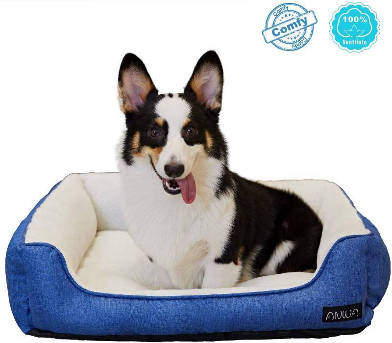lot 1412 image: Anwa Dog Bed Cuddler Blue 29 x 25 x 8.2