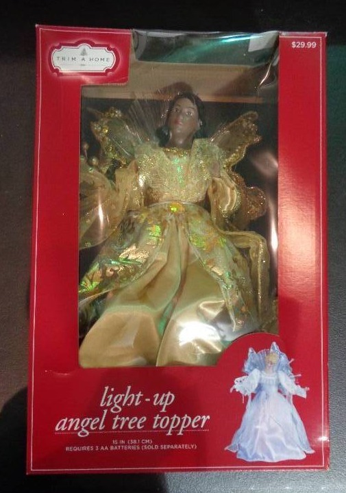 lot 1443 image: Trim-A-Home Light-Up Angel Tree Topper