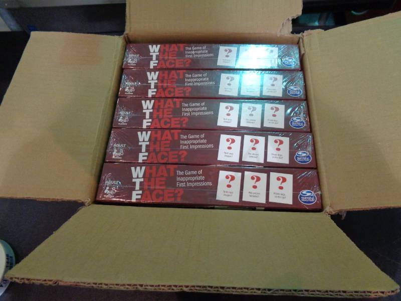lot 1449 image: WTF. What The Face Board Game. Lot Of 5