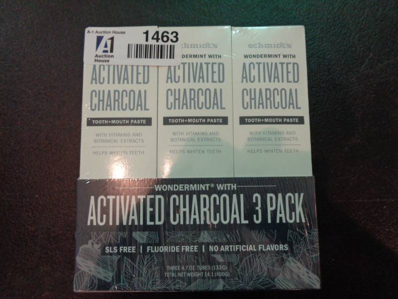 lot 1463 image: Activated Charcoal 3 Pack Tooth And Mouth Paste