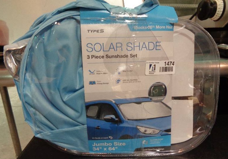 lot 1474 image: Type S Solar Shade - Jumbo Size 34 x 64