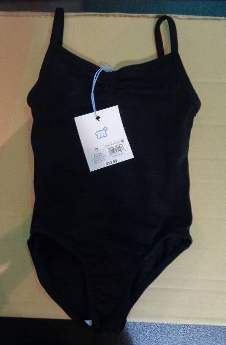 lot 1479 image: Toddler Girls Dancewear Cami Leotard, 3T - More than Magic Black