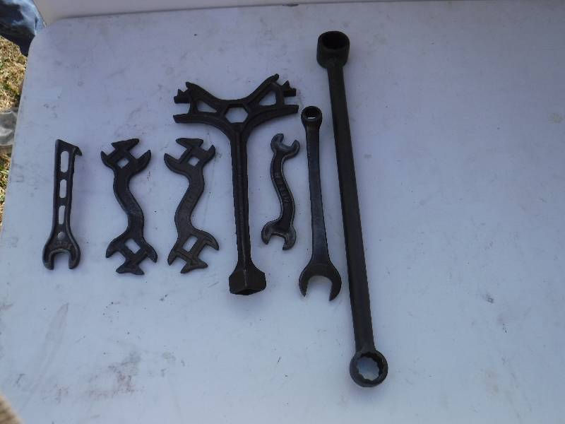 lot 6774 image: antique farm implement wrenches