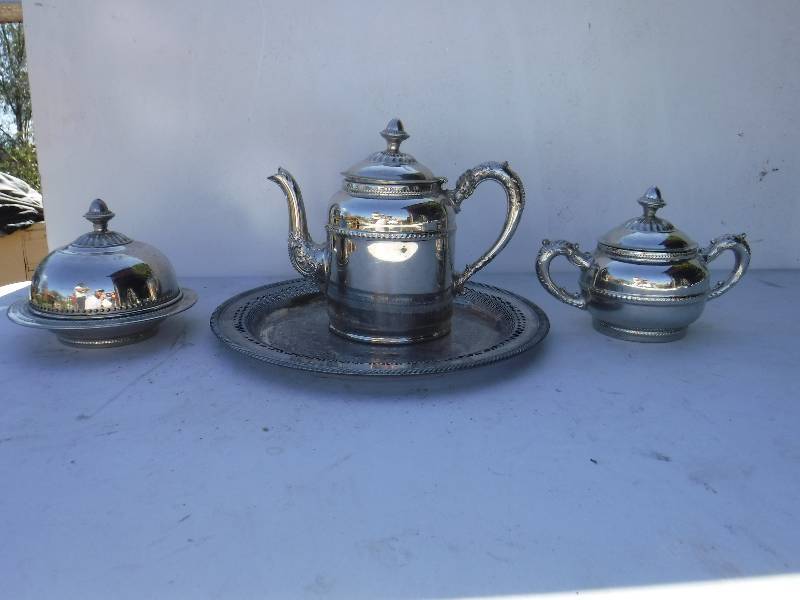 lot 6785 image: Rochester stamping co. silver plate tea service
