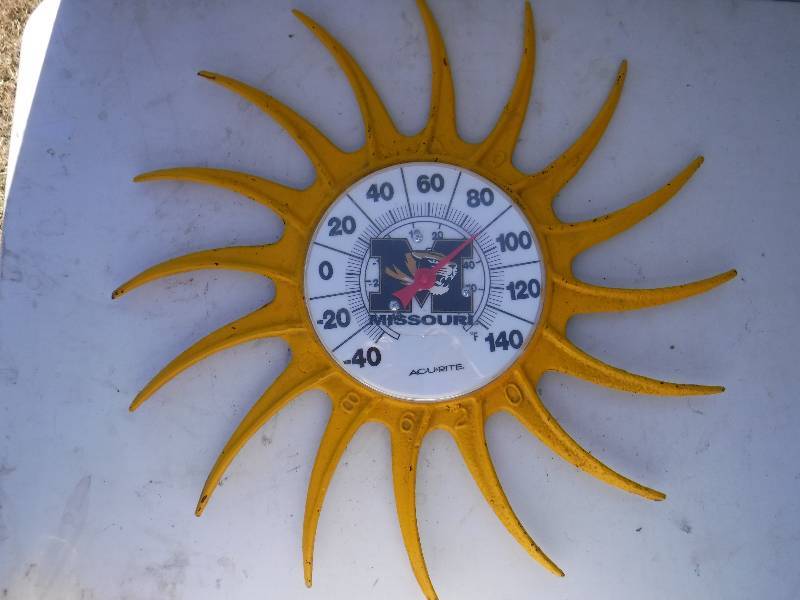 lot 6787 image: Mizzou Missouri tigers custom made thermometer