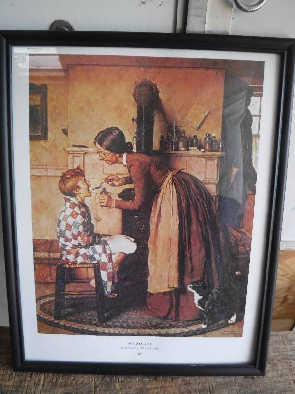 lot 7605 image: Framed 1936 post cover by Normal Rockwell