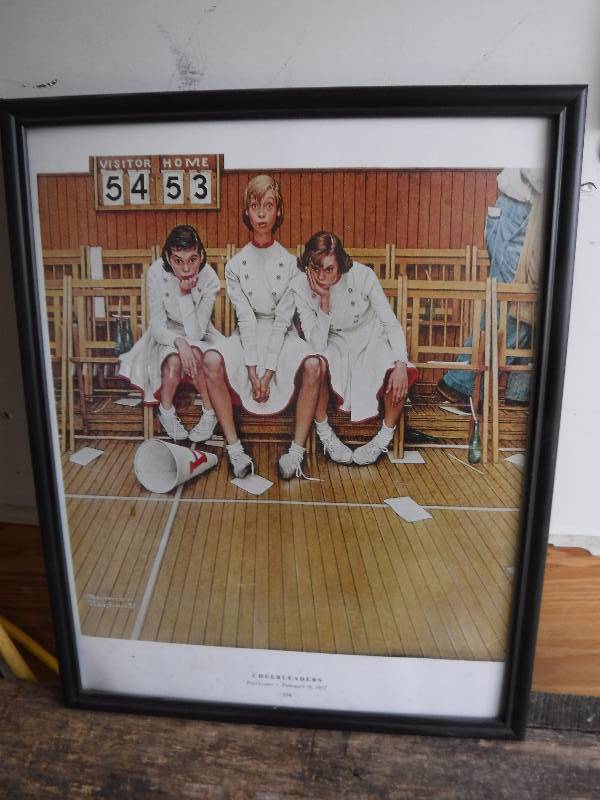 lot 7606 image: Framed 1952 post cover by Normal Rockwell
