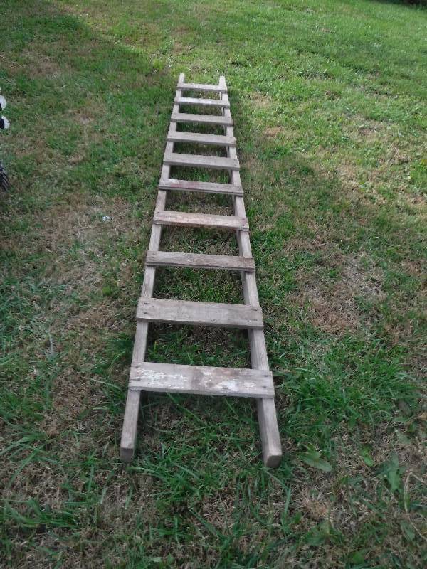 lot 6923 image: 11ft wooden ladder