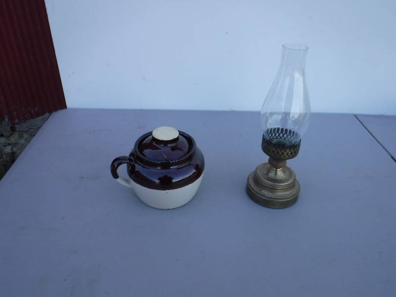 lot 6891 image: oil lamp and jug