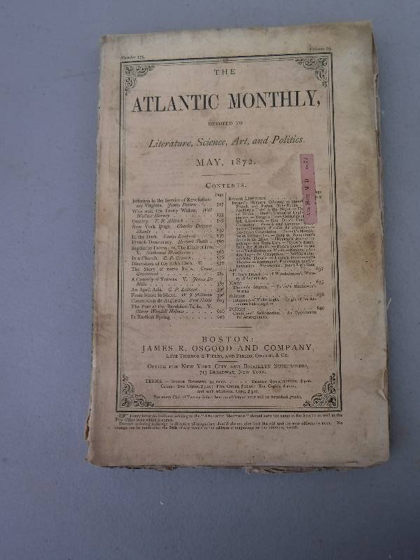 lot 6910 image: Atlantic monthly book