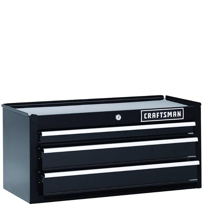 lot 1498 image: Craftsman 26 3-Drawer Heavy-Duty Middle Chest - Black