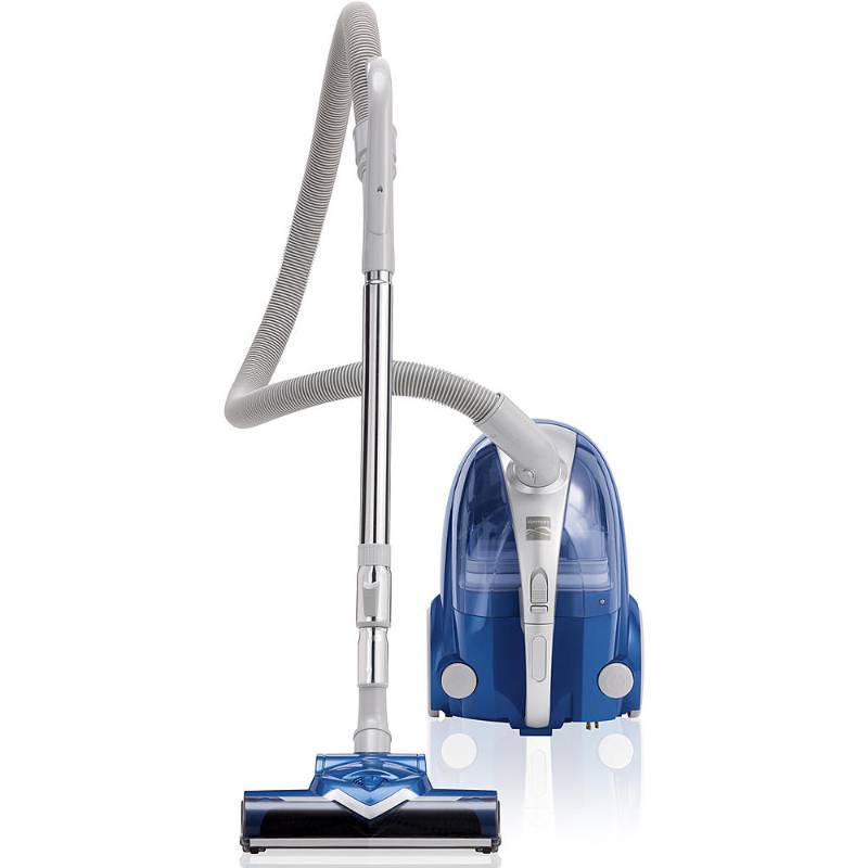 lot 1508 image: Kenmore 10701 Bagless Compact Canister Vacuum w Turbine Brush - SilverBlue