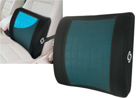 lot 1528 image: Samsonite Memory Foam  Cooling Gel Lumbar Support Cushion
