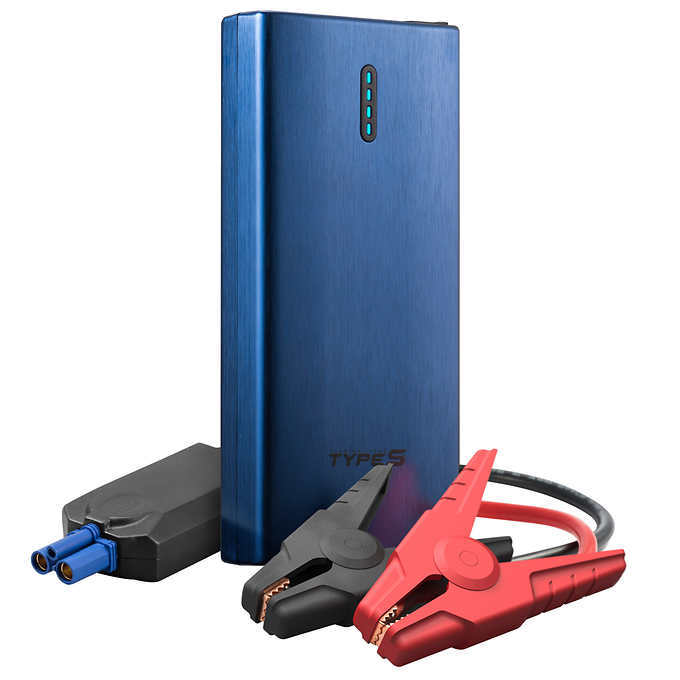 lot 1529 image: Type S Lithium Jump Starter Portable Power Bank with LED Flashlight