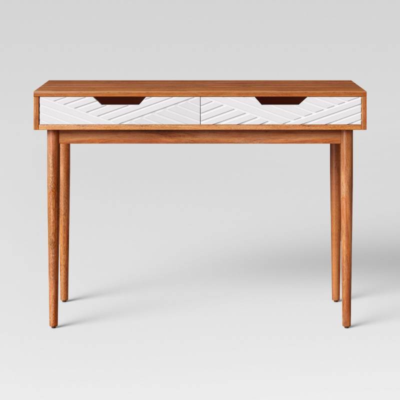 lot 1598 image: Touraco Writing Desk BrownWhite - Opalhouse