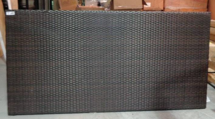 lot 1621 image: Wicker Patio Dining Table - Table Top Only