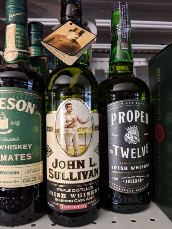 lot 8563 image: John L. Sullivan Triple Distilled Irish Whiskey Bourbon Cask Aged 40 Percent AlcVol