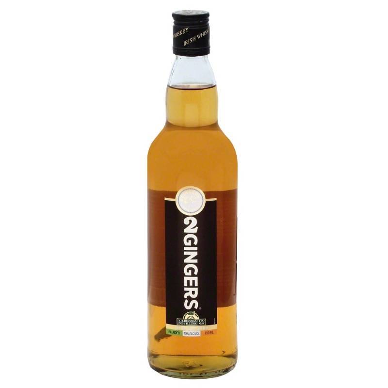 lot 8595 image: 2 Gingers Irish Whiskey 750ML Blended 40 Percent Alc By Volume