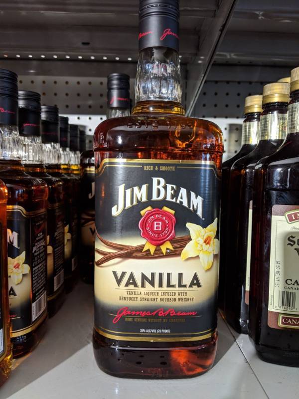 lot 8704 image: Jim Beam Vanilla Liquor Infused With Kentucky Straight Bourbon 1.75L