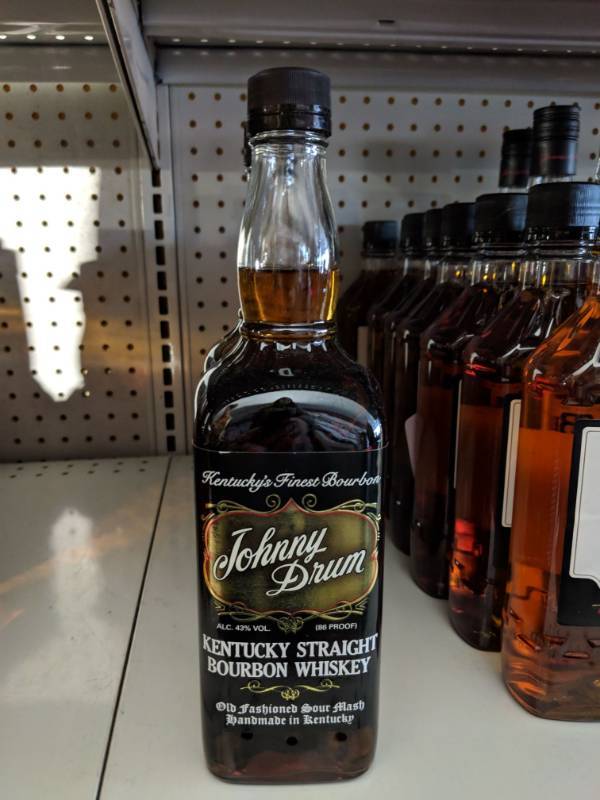 lot 8738 image: (2) Johnny Drum Kentuckys Finest Kentucky Straight Bourbon Whiskey
