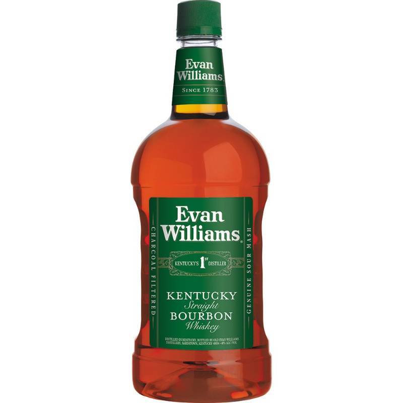 lot 8754 image: (1) Evan Williams Green Label Bourbon -1.75L Bottle