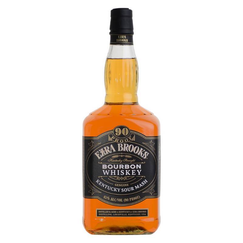 lot 8780 image: (1) Ezra Brooks Bourbon Whiskey Genyine Kentucky Sour Mash 1.5 L