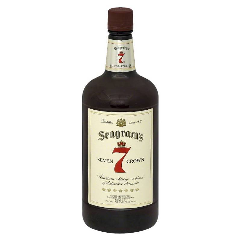 lot 8782 image: (3) qSeagrams 7 Crown American Blended Whiskey, 750mL
