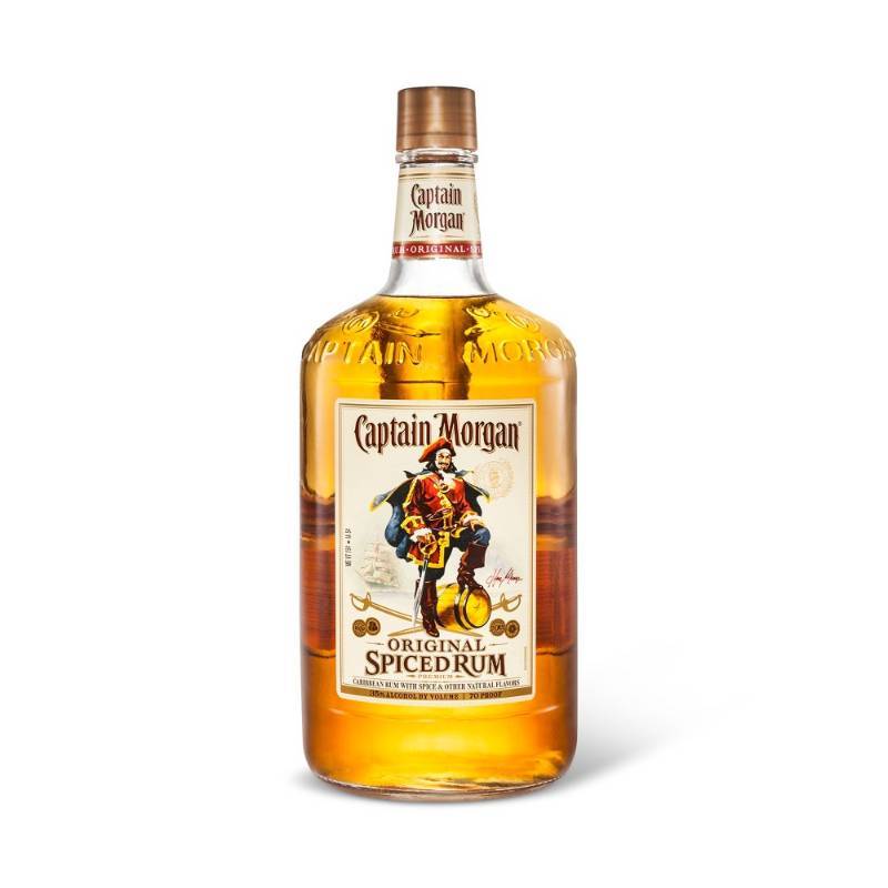lot 8821 image: Captain Morgan Spiced Rum - 1.75L Plastic Bottle