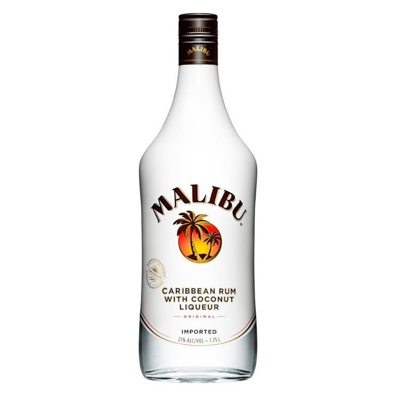 lot 8840 image: (1) Malibu Caribbean Coconut Rum Liqueur - 1.75L Bottle