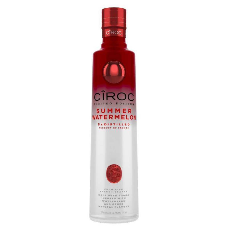 lot 8982 image: CIROC Limited Edition Summer Watermelon 750 mL, 70 Proof (Made with Vodka Infused with Natural Flavors)