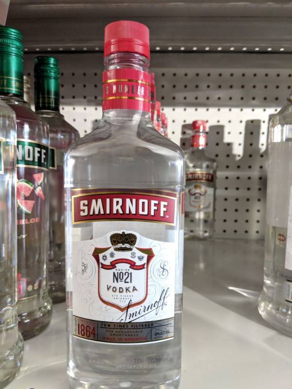 lot 9043 image: (6) 750ML Smirnoff No 21 Vodka 40 Perc Alc By Vol